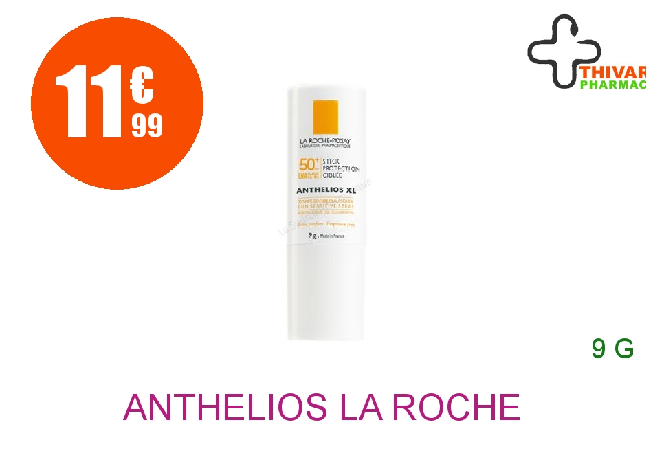 Achetez ANTHELIOS LA ROCHE POSAY SPF50+ Stick zones sensibles visage sans parfum 9g