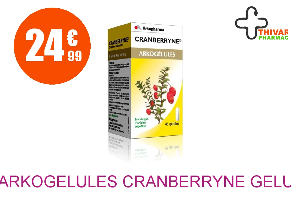 Achetez ARKOGELULES Cranberryne Gélule Flacon de 150