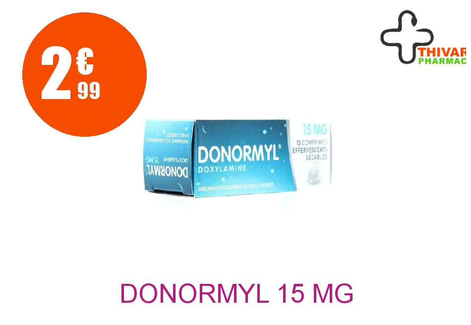 Achetez DONORMYL 15 mg Comprimé Effervescent Sécable Tube de 10