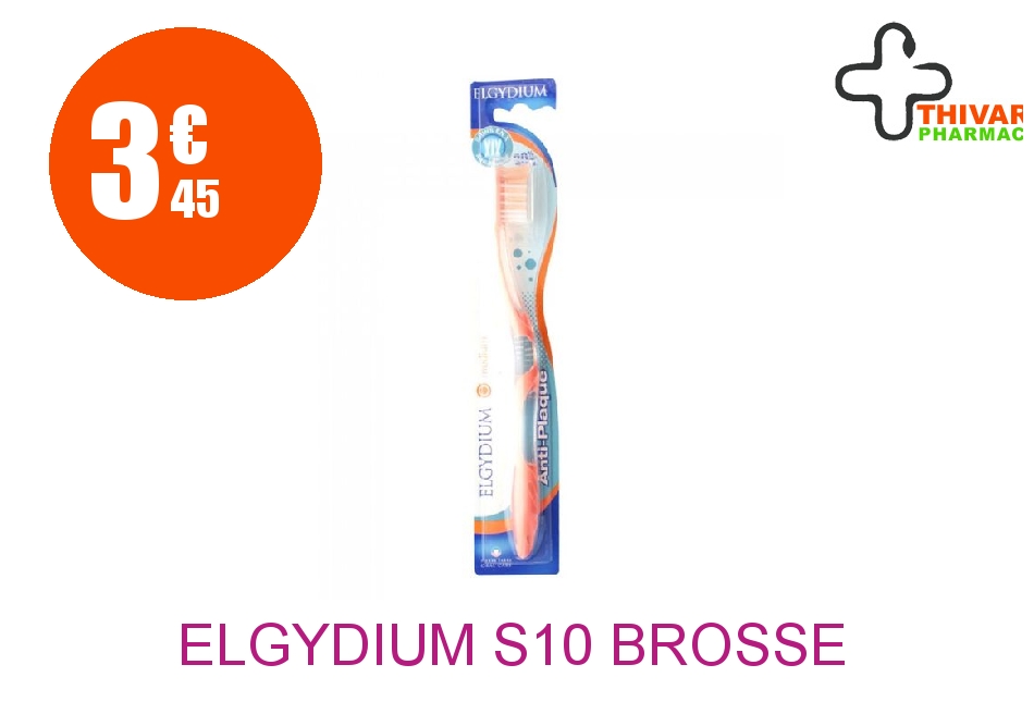 Achetez ELGYDIUM S10 Brosse dents anti-plaque médium