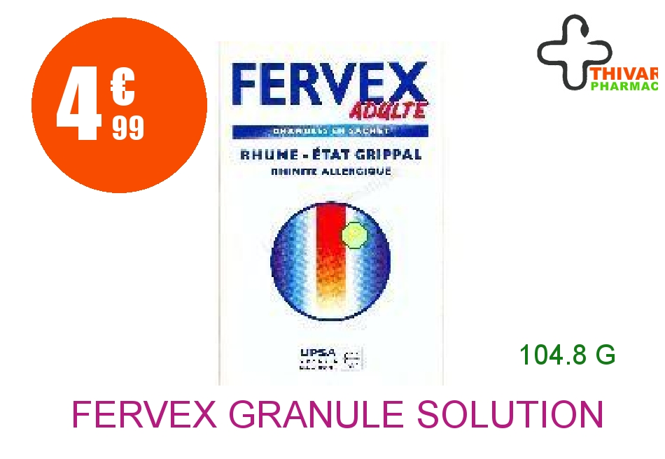Achetez FERVEX Granulé Solution Buvable en sachet adulte 8 Sachet
