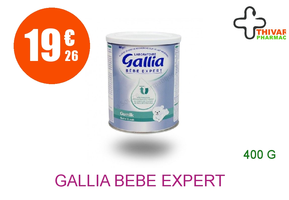Achetez GALLIA BEBE EXPERT GUMILK Poudre Orale épaissante Boîte de 400g