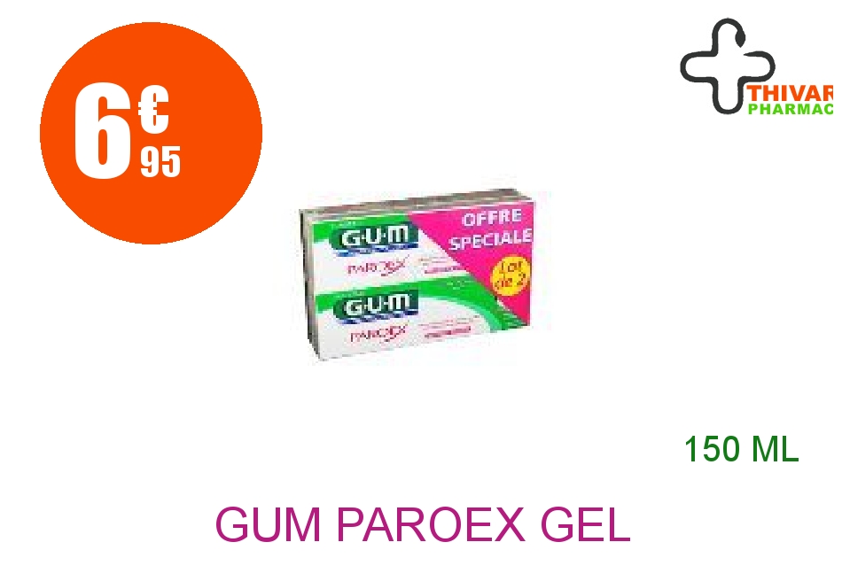 Achetez GUM PAROEX Gel dentifrice 2 Tube de 75ml