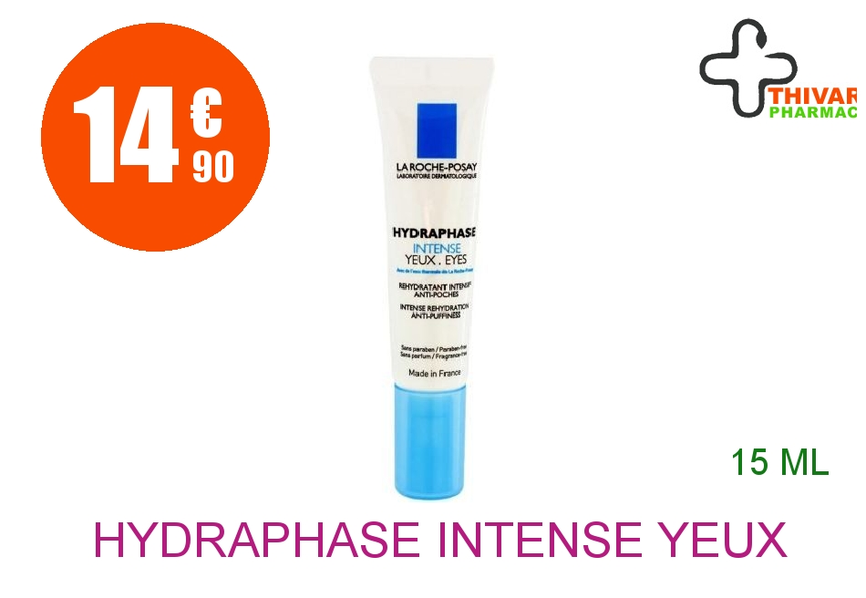 Achetez HYDRAPHASE INTENSE YEUX LA ROCHE POSAY Crème contour des yeux Tube de 15ml