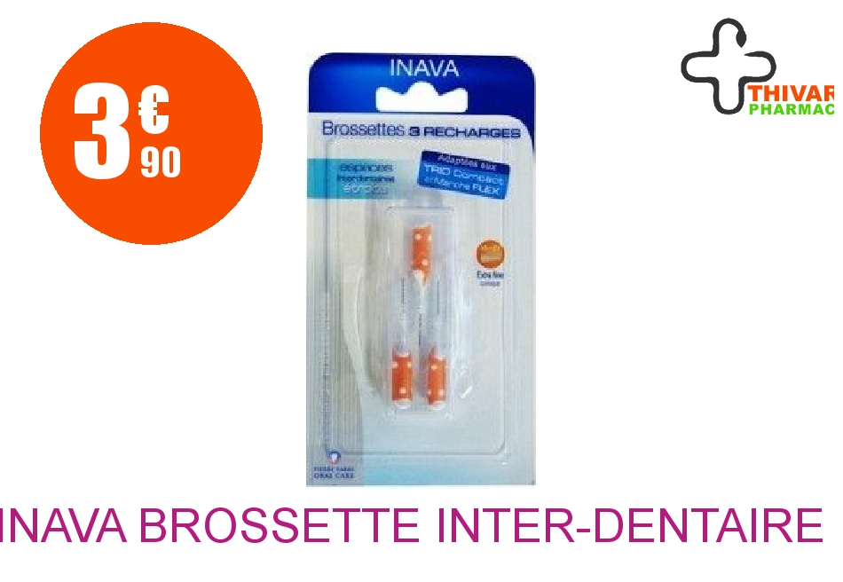 Achetez INAVA Brossette inter-dentaire orange étroit Recharge de 3