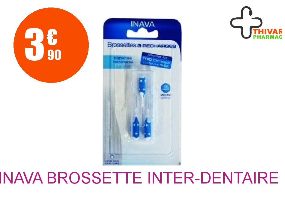 Achetez INAVA Brossette inter-dentaire bleu étroit Recharge de 3