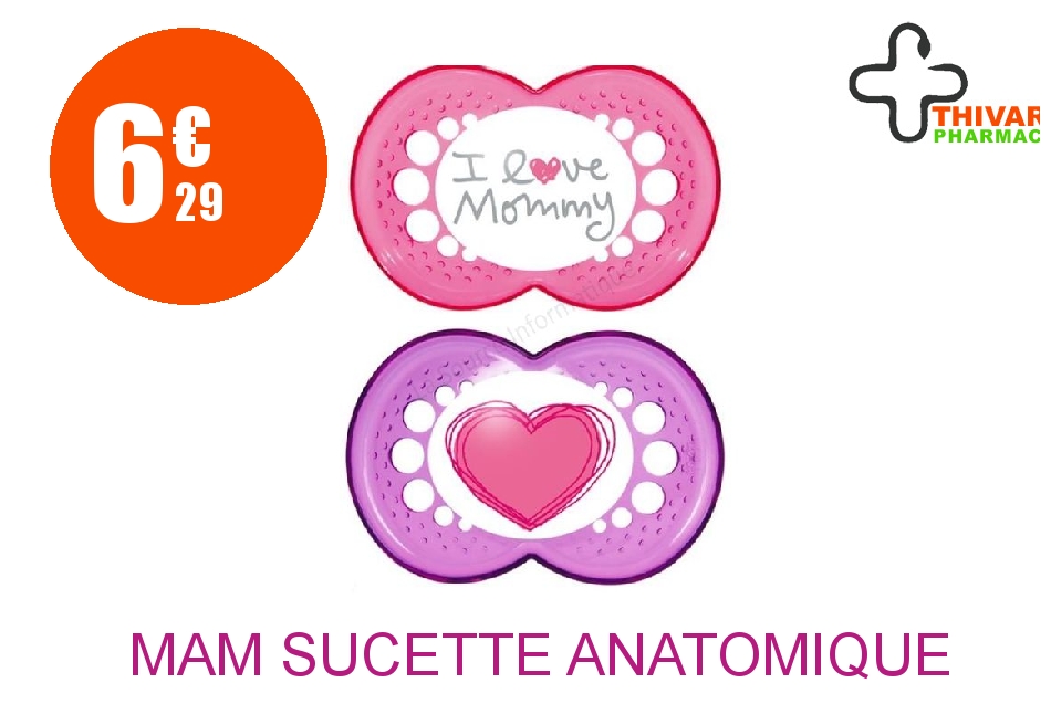 Achetez MAM Sucette anatomique silicone 2ème âge animaux Boîte de 2