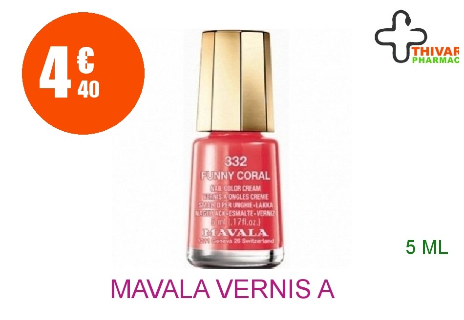 Achetez MAVALA Vernis à ongles funny coral mini Flacon de 5ml