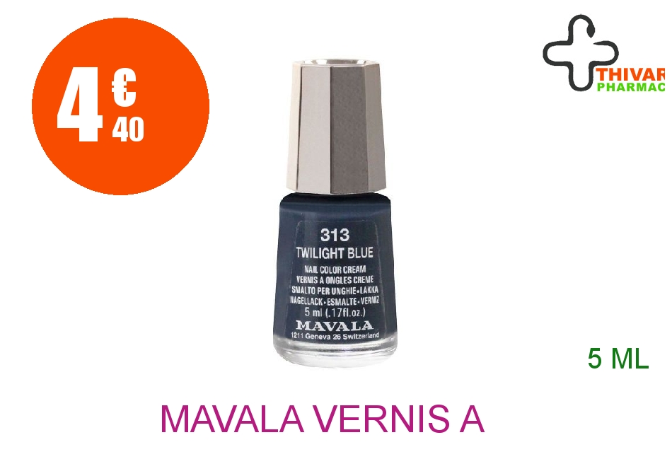 Achetez MAVALA Vernis à ongles twilight blue mini Flacon de 5ml