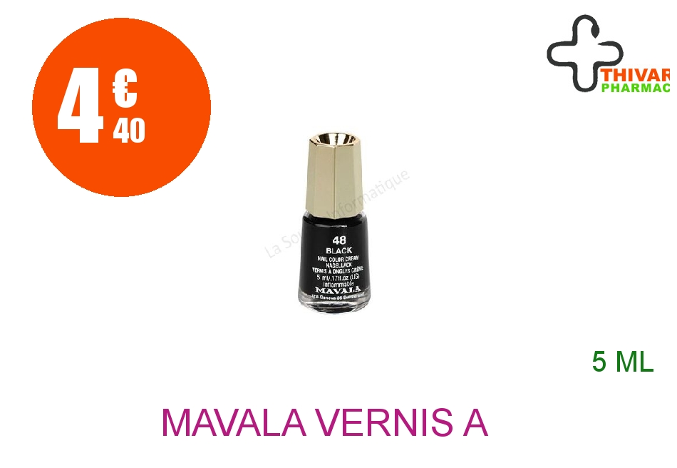 Achetez MAVALA Vernis à ongles black mini Flacon de 5ml