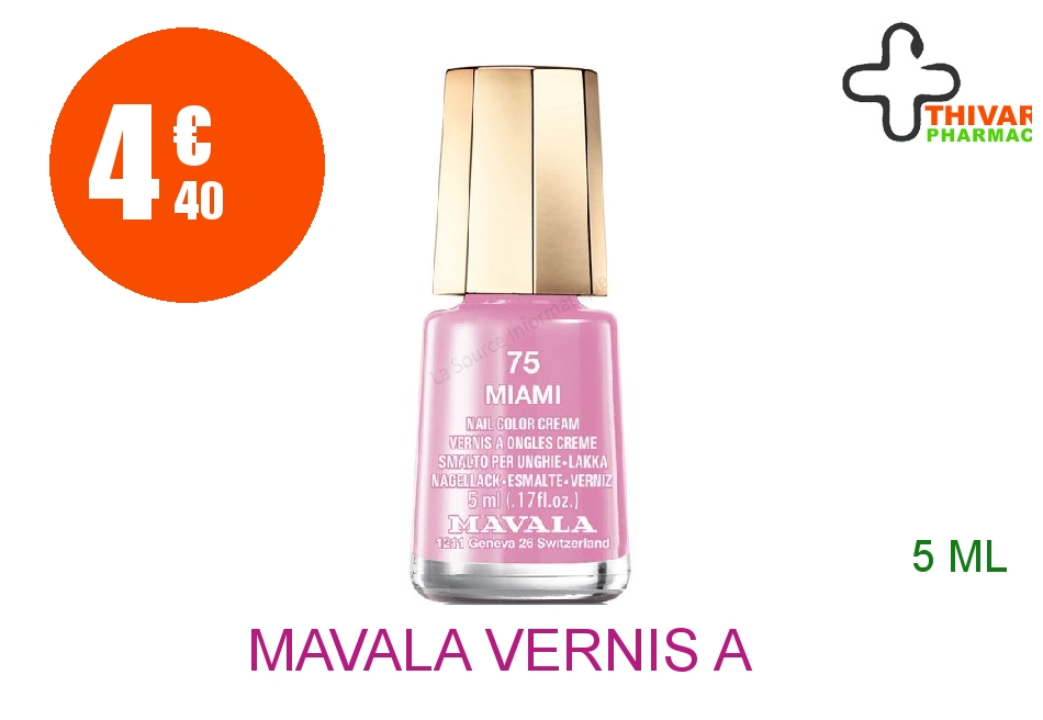 Achetez MAVALA Vernis à ongles miami mini Flacon de 5ml