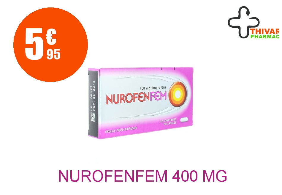 Achetez NUROFENFEM 400 mg Comprimé Pelliculé Plaquette de 12