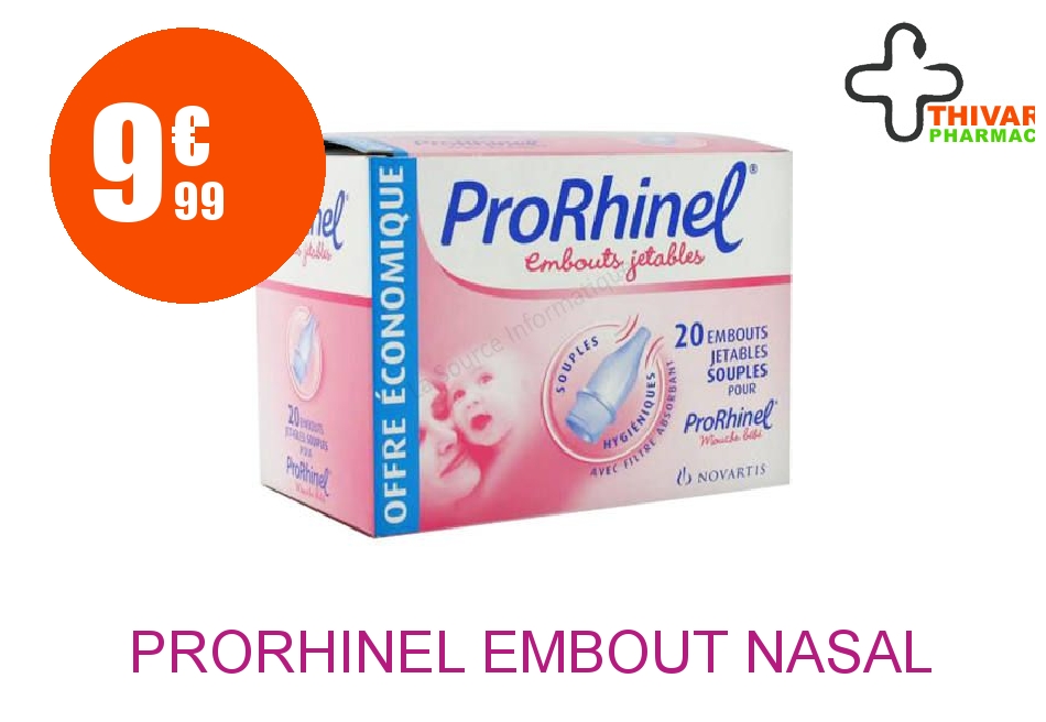 Achetez PRORHINEL Embout nasal jetable Boîte de 20