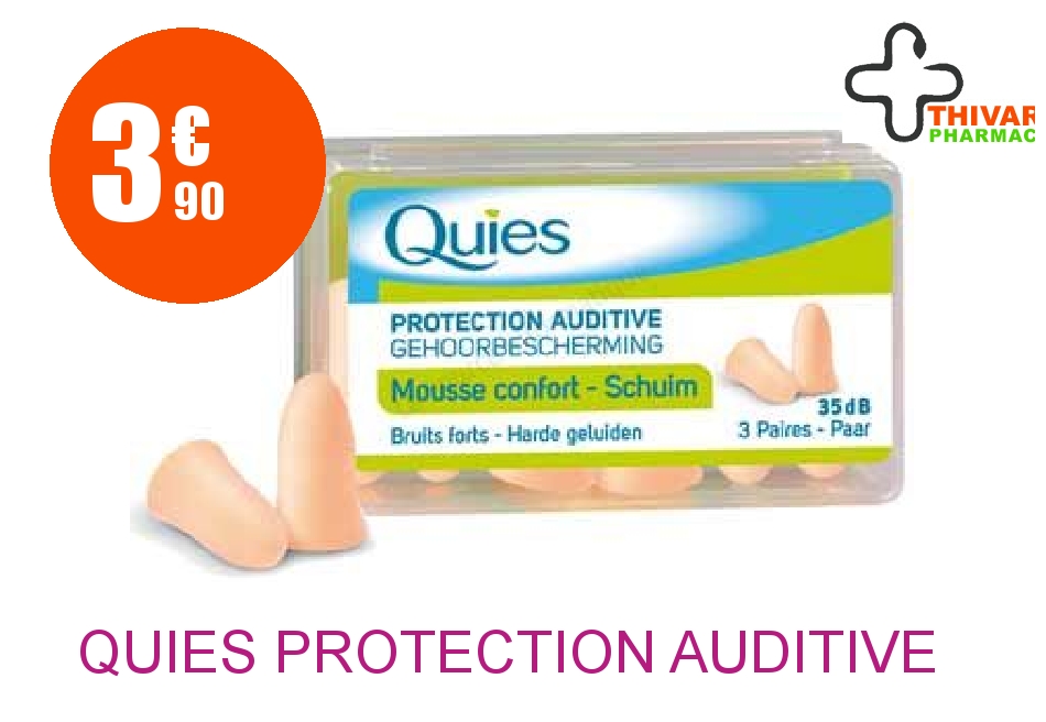 Achetez QUIES Protection auditive mousse chair Boîte de 6
