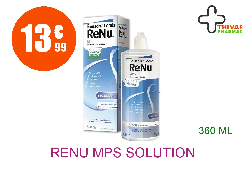 Achetez RENU MPS Solution Lentilles souple multifonction Flacon de 360ml