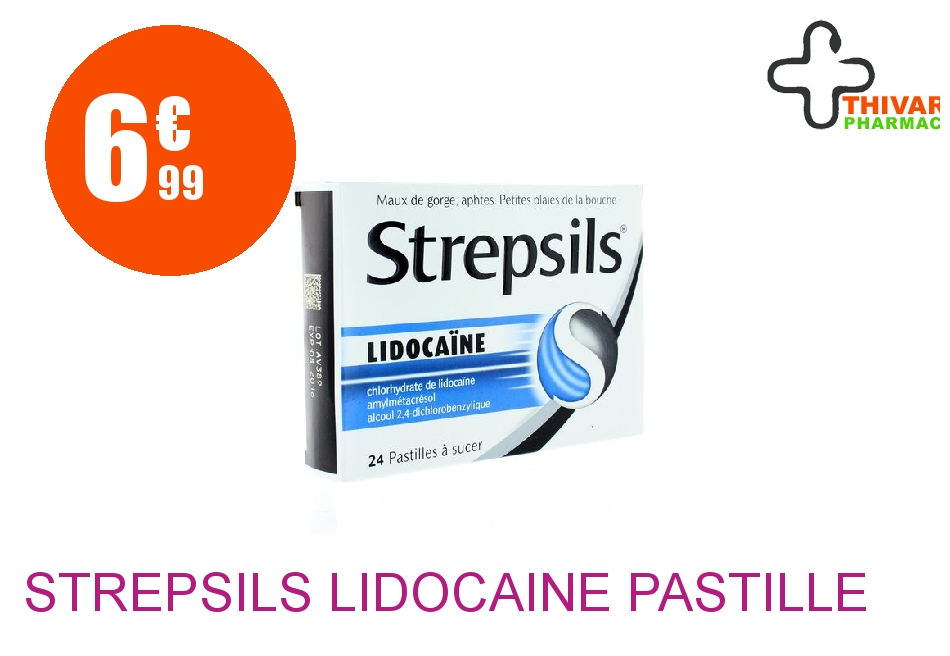 Achetez STREPSILS lidocaïne Pastille Plaquette de 24
